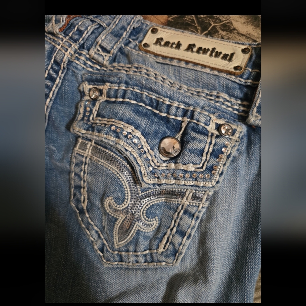 Rock Revival bling capri